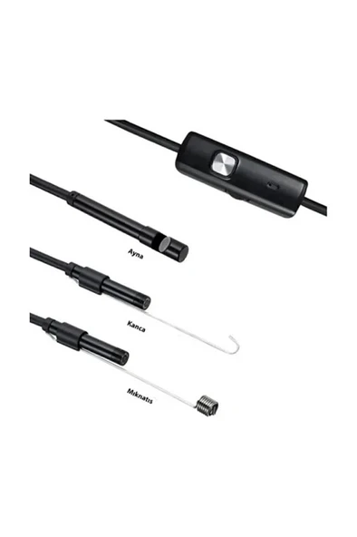 Vtn-02 Endoskop Yılan Video Kamera Led’li 2 Metre 7 Mm Sert Kablo Su Geçirmez - Resim 6