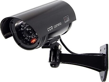 Petinka® Duvara Monte Edilebilen Kırmızı Işıklı Siyah Sahte Güvenlik Kamerası Fake Kamera - 2