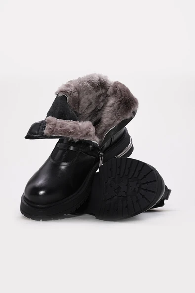 Hakiki Deri  Kadın Klasik Bot 757KZA25758 - Resim 4