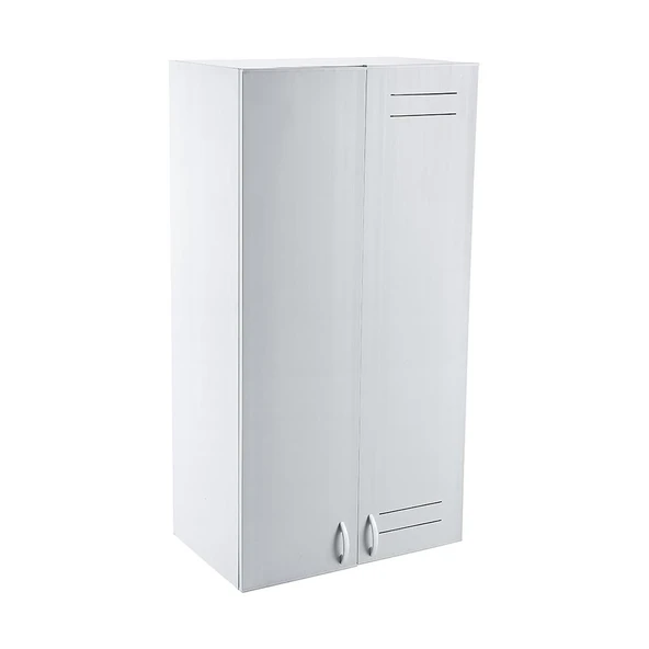 Omnipazar CLK-629 Plastik Kombi Kabini Dolabı 2 Kapaklı Beyaz
