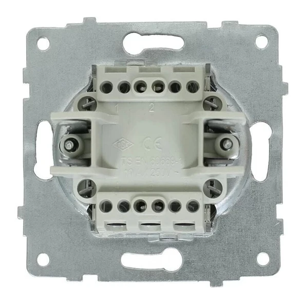 Ovivo Grano Tekli Elektrik Anahtarı - Dayanıklı Siyah Plastik Çerçeve ile Kolay Montaj - Resim 4