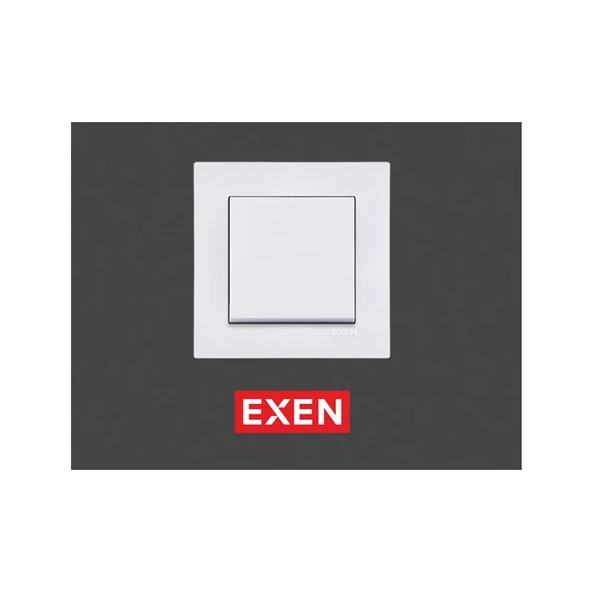 Exen Beyaz Modül+Kapak | Anahtar Çerçeveli ürün görseli