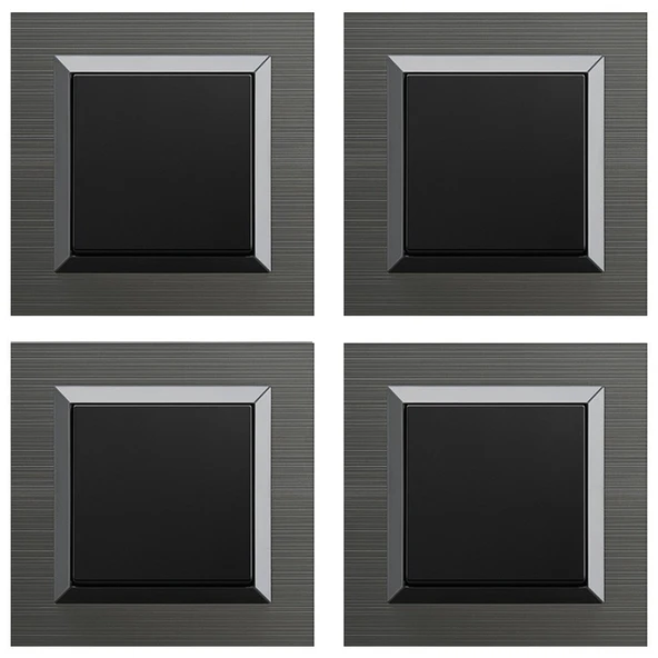 Ovivo Quantum Manyetik Gri Anahtar Çerçeveli 4 ADET ürün görseli 1