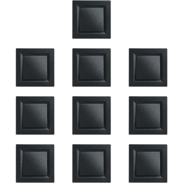 Schneider Asfora Plus Serisi Antrasit Tekli Anahtar 10 Lu Paket Çerçeve Dahil ürün görseli 1