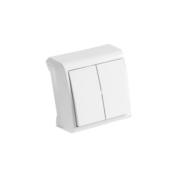 Viko Vera Sıva Üstü Ikili Anahtar Komitatör ürün görseli 1