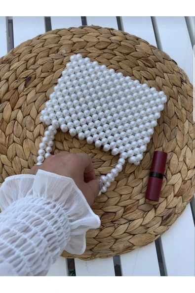 El Örmesi - İnci Şık El Çantası- Günlük ,Özel Gün (Nikah,Düğün) - Resim 2