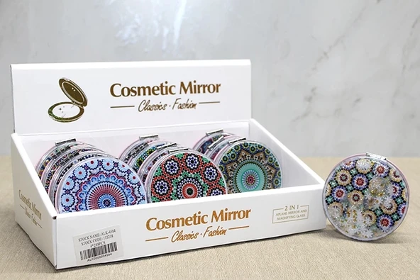 Mandala Desenli Hareketli Sulu El Aynası Alk4584