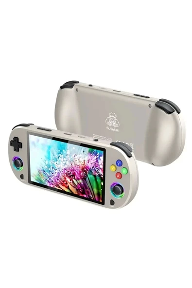 M22 Pro Retro Oyun Konsolu 5.0 ’’ıps Ekran Dahili 20000+ Oyun Emülatörleri Rgb Led Joystick