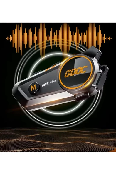 C50 2x Motosiklet Intercom Kask Kulaklık 1000 Mah Rgb Işıklı Çift Eşleşme - 3