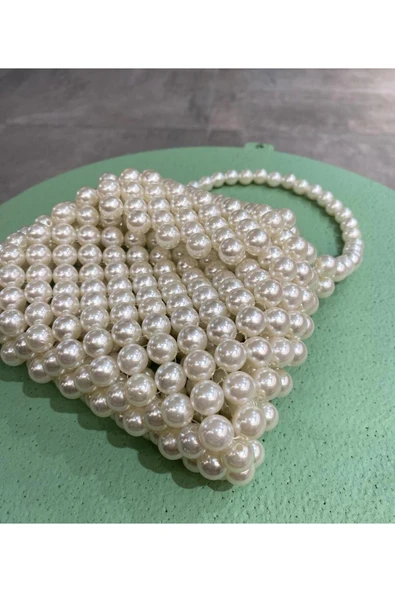 El Örmesi - İnci El Çantası- Günlük ,Özel Gün (Nikah,Düğün) - Resim 2