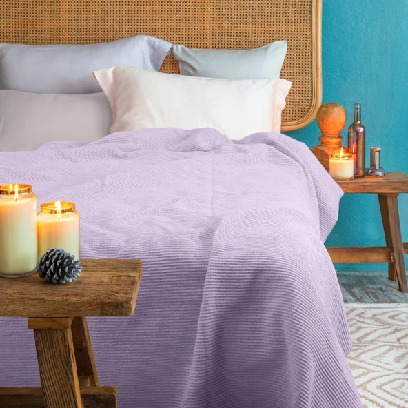 Pamuk Battaniye Tek Kişilik Tv Battaniyesi 150x200cm Lila