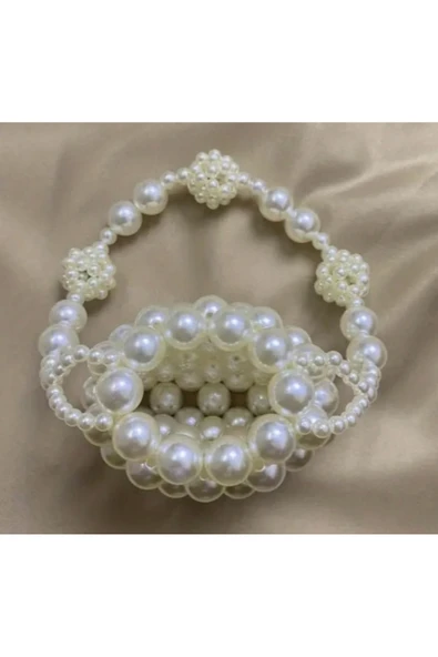 El Örmesi -  İnci Mini Çanta- Günlük ,Özel Gün (Nikah,Düğün) - 2