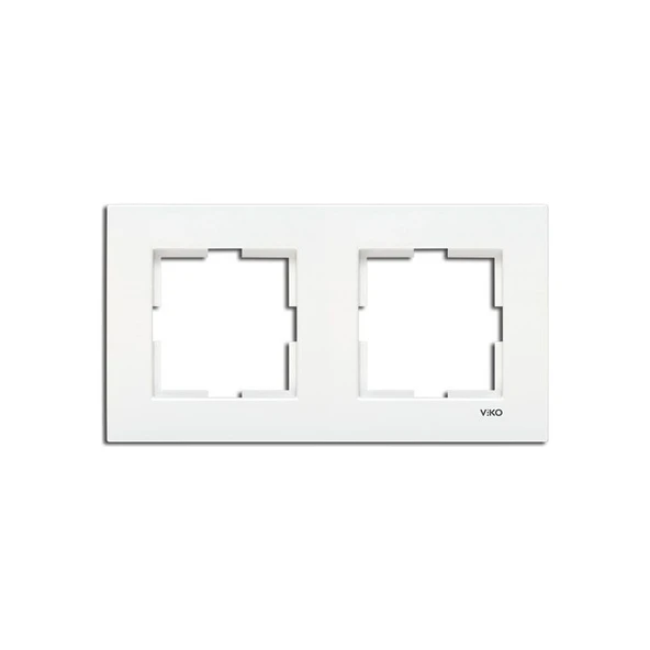 Viko Karre İkili Çerçeve Elektrik Anahtarı - Dayanıklı Beyaz Plastik, Enerji Tasarruflu ve Şık Tasarım ile Modern Çözüm ürün görseli