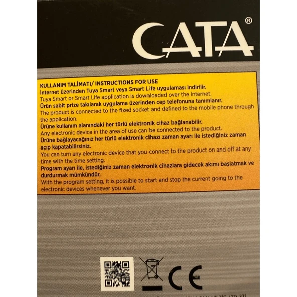 Cata CT-4010 Wifi Üzerinden Kontrol Edilebilen Akıllı Priz (2 Adet) - Resim 5