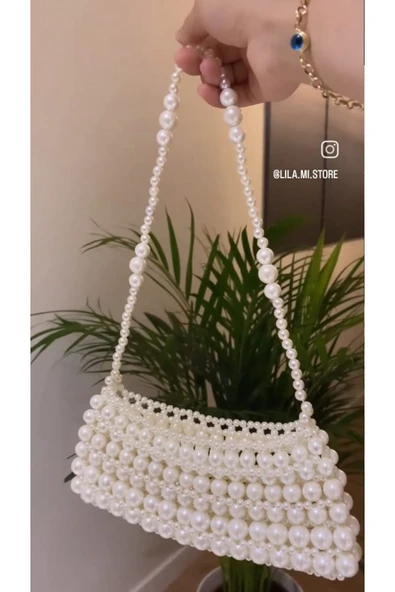 El Örmesi - İnci Şık Omuz Çantası- Günlük ,Özel Gün (Nikah,Düğün) - 1