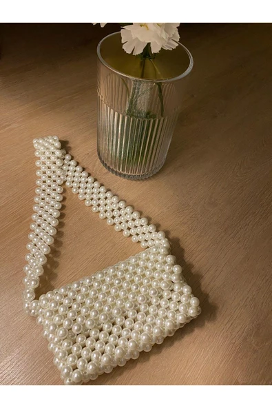 El Örmesi - İnci Şıklığıyla Omuz Çantası- Günlük ,Özel Gün (Nikah,Düğün) ürün görseli