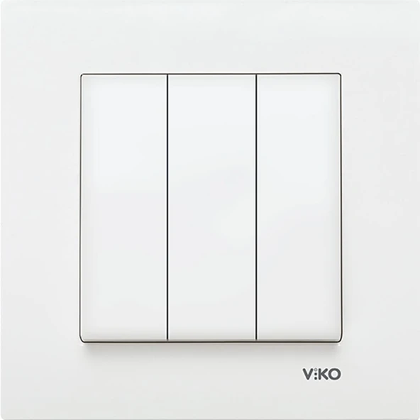 Viko Üçlü Anahtar Karre Beyaz Çerçeveli 90967068 ürün görseli 1
