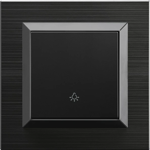 Ovivo Quantum Siyah Light Anahtar Çerçeveli ürün görseli 1