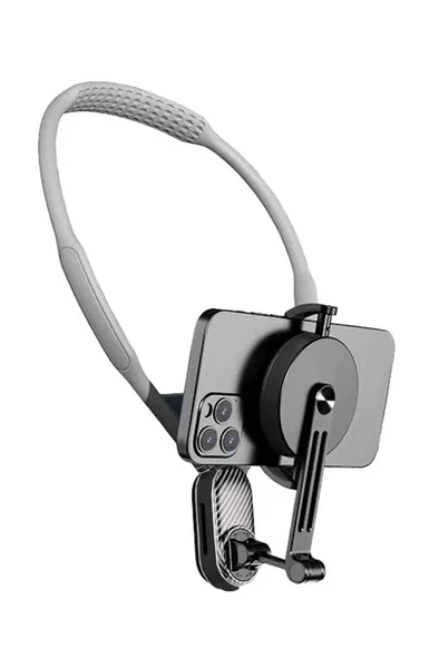 360 Derece Ayarlanabilir Boyun Askılı Manyetik Telefon Tutucu