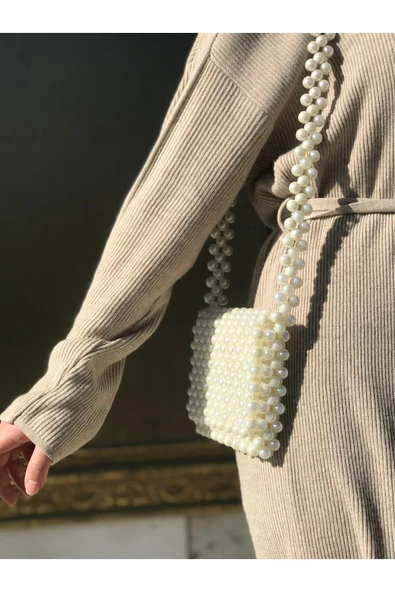 El Örmesi - İnci Çapraz Çanta- Günlük ,Özel Gün (Nikah,Düğün) ürün görseli