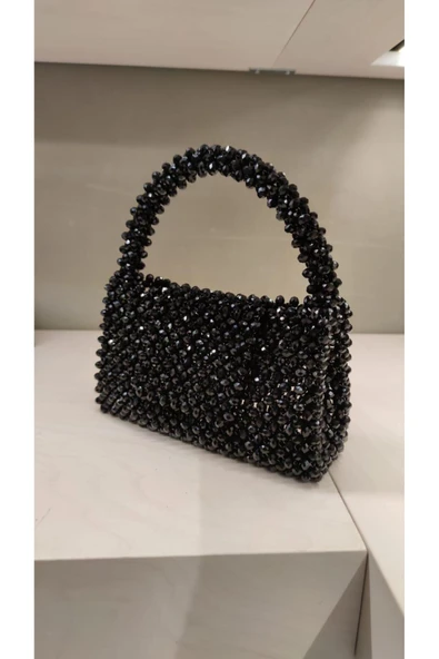 El Örmesi - Şık Siyah Abiye Çanta- Günlük ,Özel Gün (Nikah,Düğün) - 2