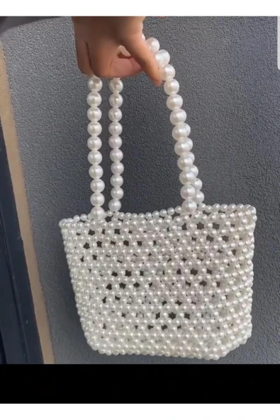 El Örmesi - İnci Omuz Çantası- Günlük ,Özel Gün (Nikah,Düğün) ürün görseli
