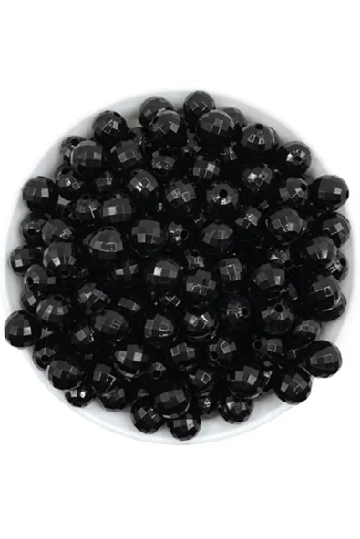 Siyah Çanta Yapım Boncuğu 8 mm 100 gr (400 adet) - 1