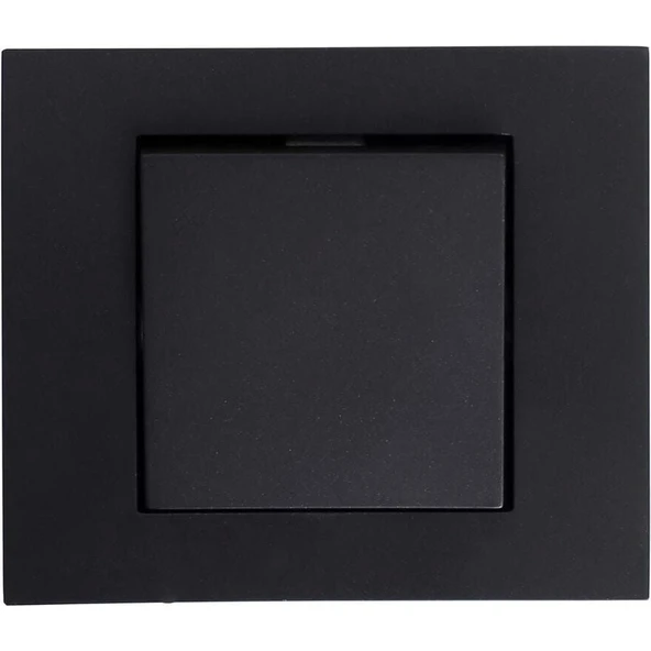 Ovivo Grano Tekli Elektrik Anahtarı - Dayanıklı Siyah Plastik Çerçeve ile Kolay Montaj - Resim 2