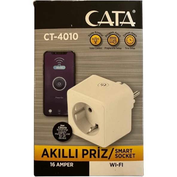 Cata CT-4010 Wifi Üzerinden Kontrol Edilebilen Akıllı Priz - Resim 2