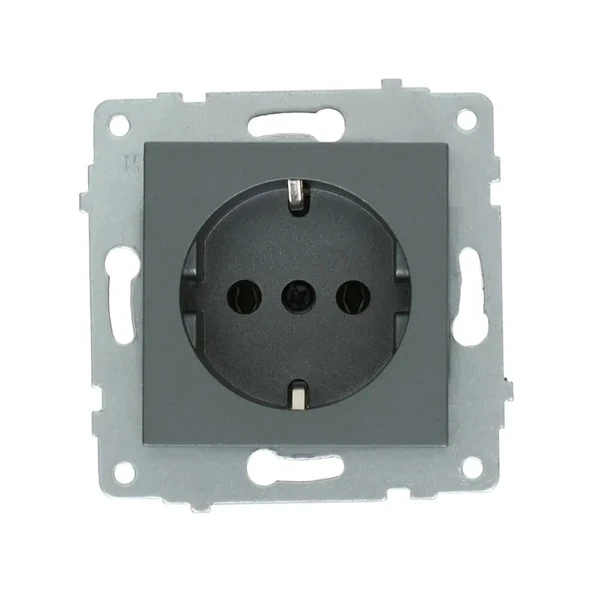 Ovivo Grano Füme 3'lü Set Topraklı Priz - Resim 3