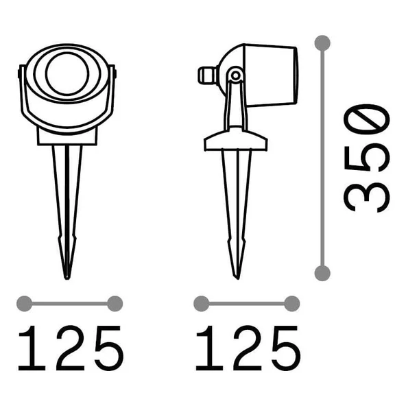 Uzm Light Fumagalli Bahçe Armatür Çim Tipi Kazıklı Tekli GU10 IP67 6W 615LM 100-240V Yeşil 320 x 122 mm Siyah - 5