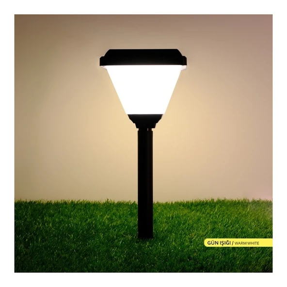 Ack Solar LED Bahçe Armatürü 3000K Set Üstü ve Kazıklı Güneş Enerjili Bahçe Aydınlatması Şeffaf - 2