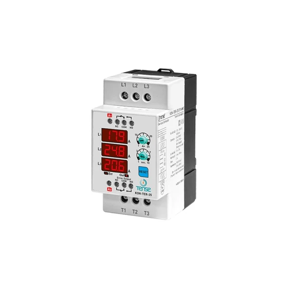 Tense Kon-Ter-25 3×3 Hane LED Display Ekranlı Dijital Kontaktör ve Termik Rölesi ürün görseli 1