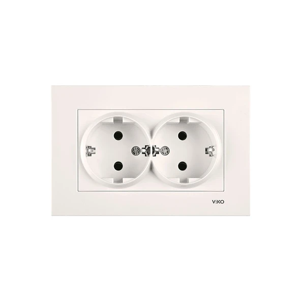 Viko Viko Karre/Meridian Krem İkili Topraklı Priz Mekanizma Çerçeve Hariç ürün görseli