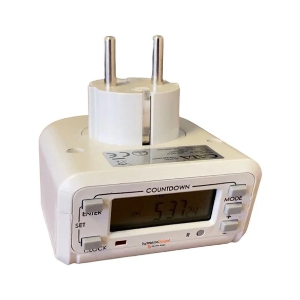 Cata Zaman Ayarli Dijital Saatli Priz Ct 9182 - Resim 4