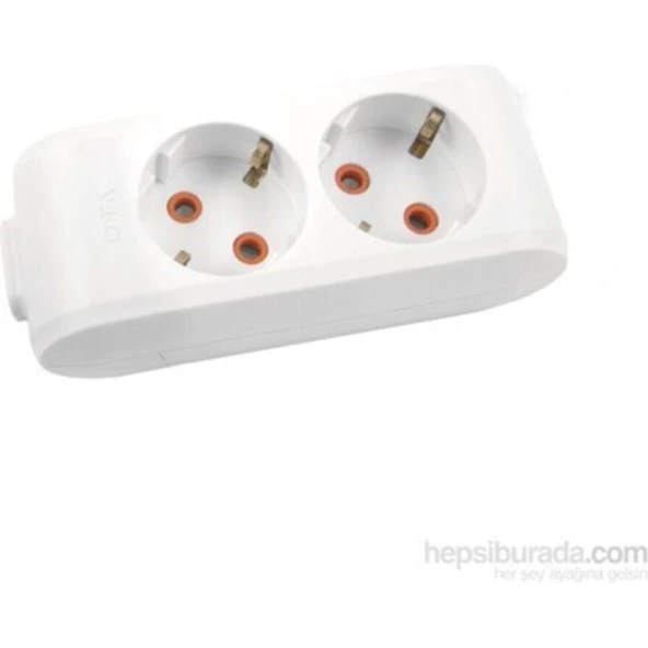 Viko Multi-Let Ikili Priz Topraklı Çocuk Korumalı Klemensli-Beyaz ürün görseli