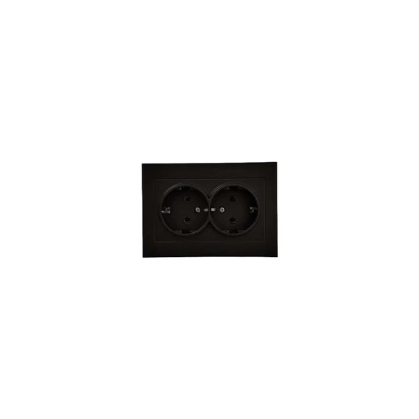 Ovivo Siyah Ikili T.Priz ürün görseli 1