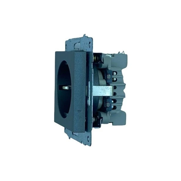 Ovivo Grano Metalik Füme Topraklı Priz Çerçevesizdir - Resim 3