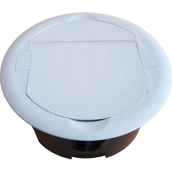 NE-AD Masa Tipi Priz Kasası Gömme Tip - Gri Renk - Boş - Resim 3