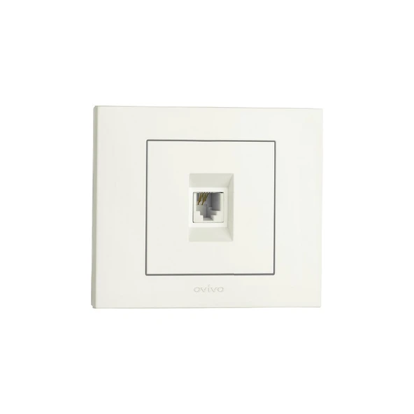 Ovivo Grano Beyaz Numeris Telefon Prizi Cat3 Çerçeveli ürün görseli 1