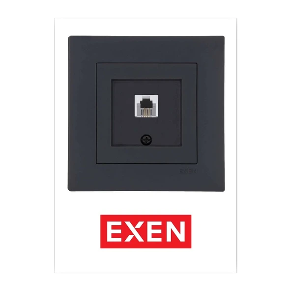 Exen Karell Füme Nümeris Telefon Prizi (623K Kablolu) - 1