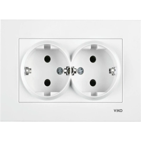 Viko Karre Ikili Topraklı Priz - Beyaz PRIZ-031 ürün görseli 1