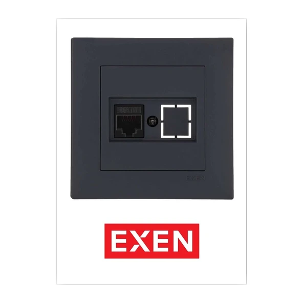 Exen Karell Füme Tekli Data Prizi Cat6 ürün görseli 1