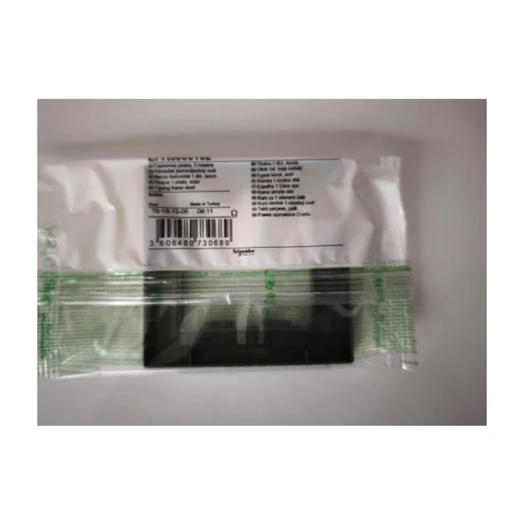 Schneider EPH5800162 Asfora Çelik Tekli Çerçeve - Resim 3