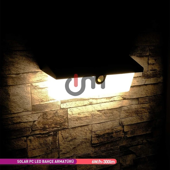 Ack Sensörlü Güneş Enerjili LED Bahçe Armatürü, Duvar Aydınlatması 4 Mod/'lu Kullanım - 1