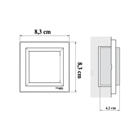 Schneider Asfora Beyaz Topraklı Priz 10 ADET - Çerçeveli - Resim 4