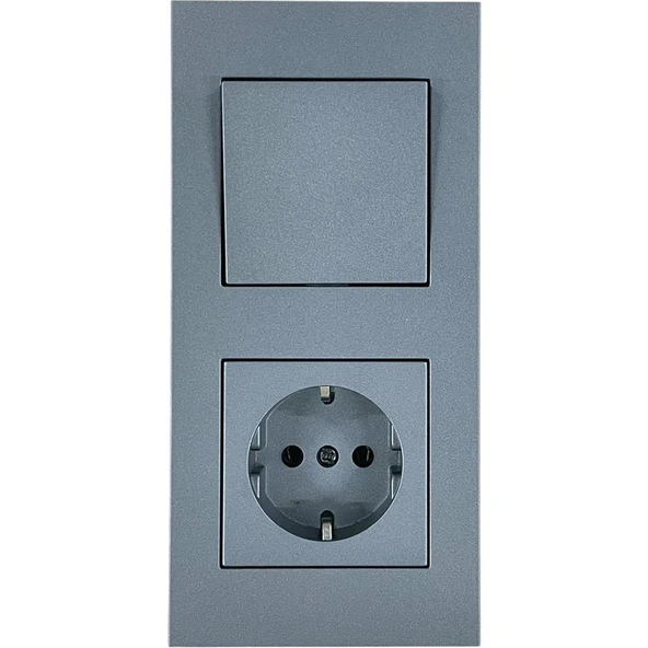 Ovivo Grano Füme Anahtar Topraklı Priz Set - Resim 2