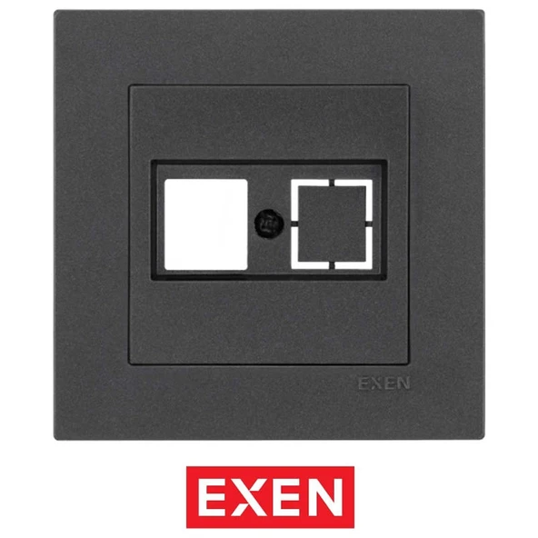 Exen Karell Antrasit Data Priz Jaksız ürün görseli 1