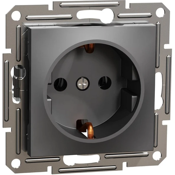 Schneider Asfora Antrasit Topraklı Priz ürün görseli 1