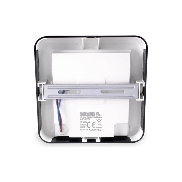 Ack Uzmlight Ack AH07-05031 6500K Beyaz Işık 4W Siyah Kasa IP44 LED Duvar Apliği Bahçearmatürü - 5